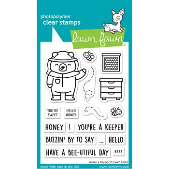 LAWN FAWN LAWN FAWN YOU'RE A KEEPER CLEAR STAMP SET