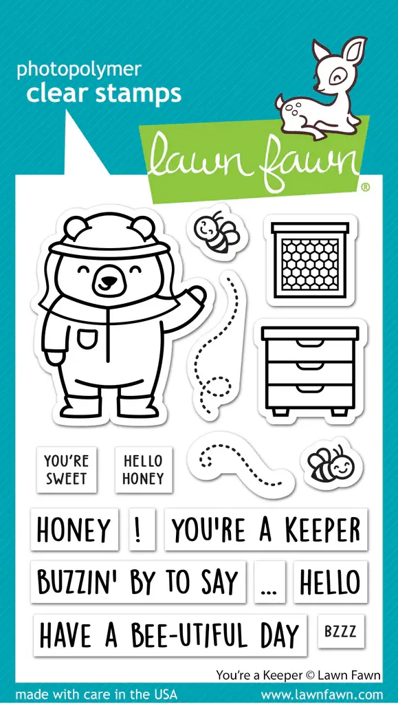 LAWN FAWN LAWN FAWN YOU'RE A KEEPER CLEAR STAMP SET