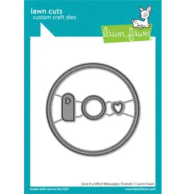LAWN FAWN LAWN FAWN GIVE IT A WHIRL MESSAGES: FRIENDS LAWN CUTS DIE SET