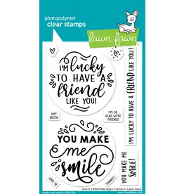 LAWN FAWN LAWN FAWN GIVE IT A WHIRL MESSAGES: FRIENDS CLEAR STAMP SET