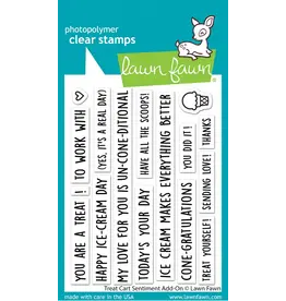 LAWN FAWN LAWN FAWN TREAT CART SENTIMENT ADD-ON CLEAR STAMP SET
