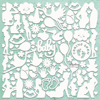 MINTAY MINTAY CHIPPIES - DECOR BABY SHOWER 12x12 CHIPBOARD