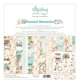 MINTAY MINTAY COASTAL MEMORIES 12x12 COLLECTION PACK 12 SHEETS + BONUS CUTOUTS