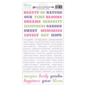 MINTAY MINTAY LILAC GARDEN 6x12 PAPER STICKERS - WORDS