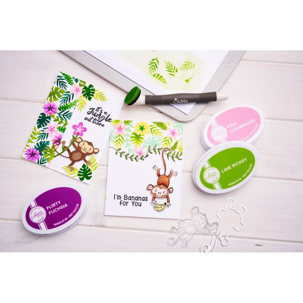 SIZZIX SIZZIX CATHERINE POOLER DESIGNS IT'S A JUNGLE OUT THERE A6 LAYERED STENCIL SET 4/PK
