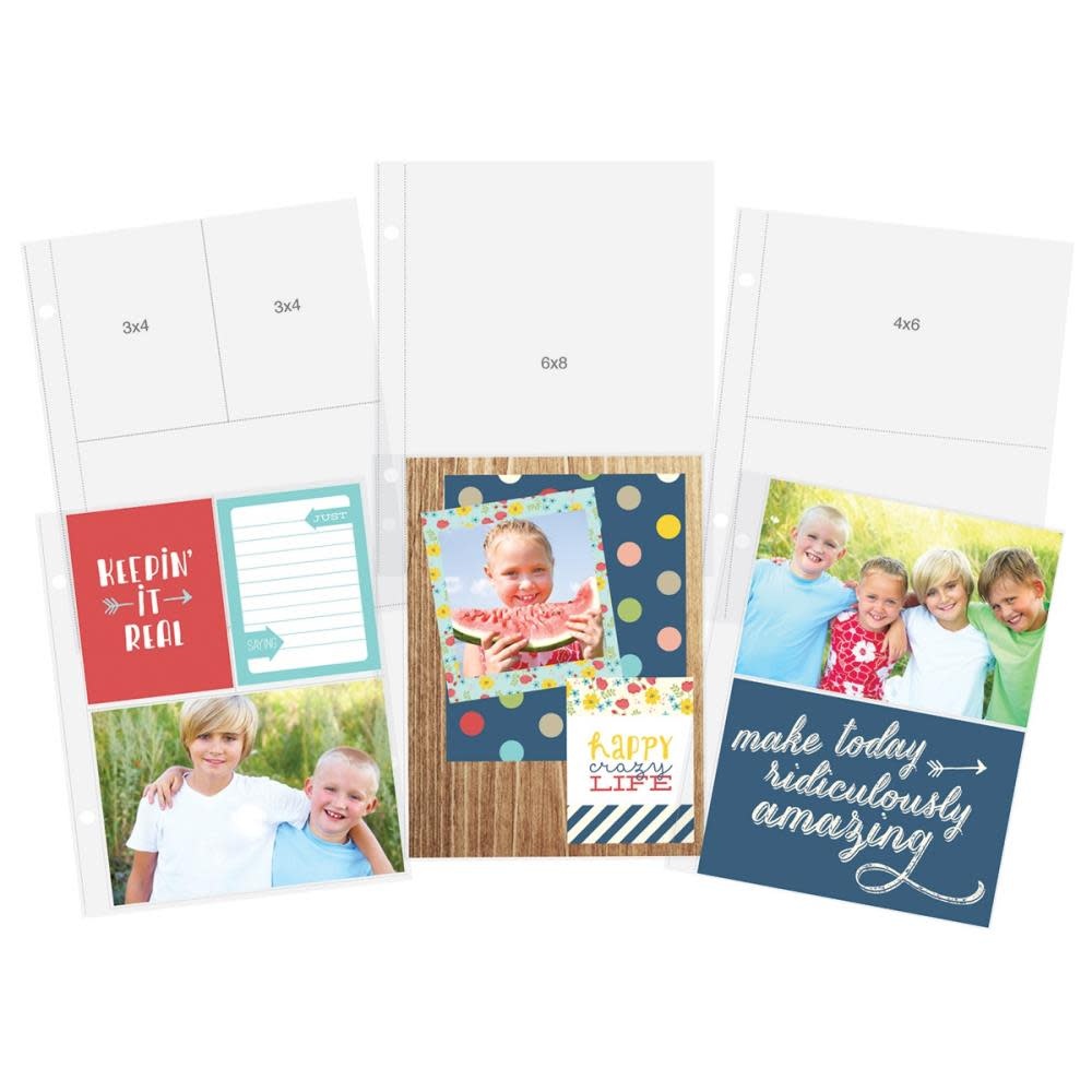 SIMPLE STORIES SIMPLE STORIES SN@P! 6X8 MULTI PACK POCKET PAGE REFILLS 12/PK