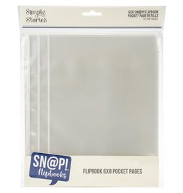 SIMPLE STORIES SIMPLE STORIES SN@P! FLIPBOOK POCKET PAGES REFILLS 6X8 POCKETS 10PK
