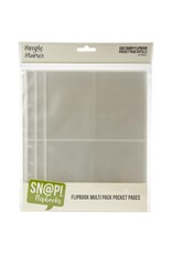 SIMPLE STORIES SIMPLE STORIES SN@P! FLIPBOOK POCKET PAGES REFILLS 6X8 ASSORTED POCKETS 10/PK
