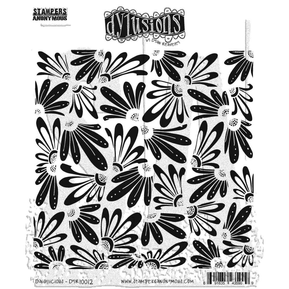 RANGER DYLUSIONS DAISYLICIOUS 8.5x7 CLING STAMP SET