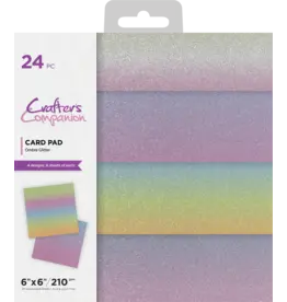 CRAFTERS COMPANION CRAFTERS COMPANION OMBRÉ GLITTER 6x6 CARD PAD