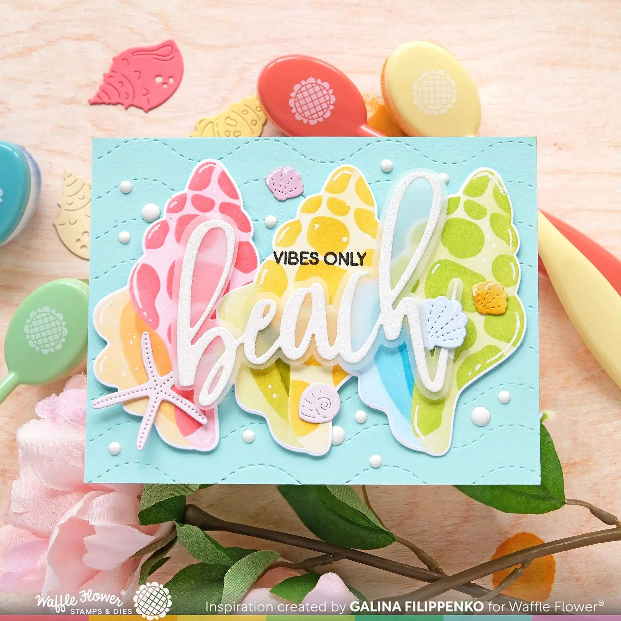 WAFFLE FLOWER WAFFLE FLOWER SEA SNAIL DIE-N-STENCIL