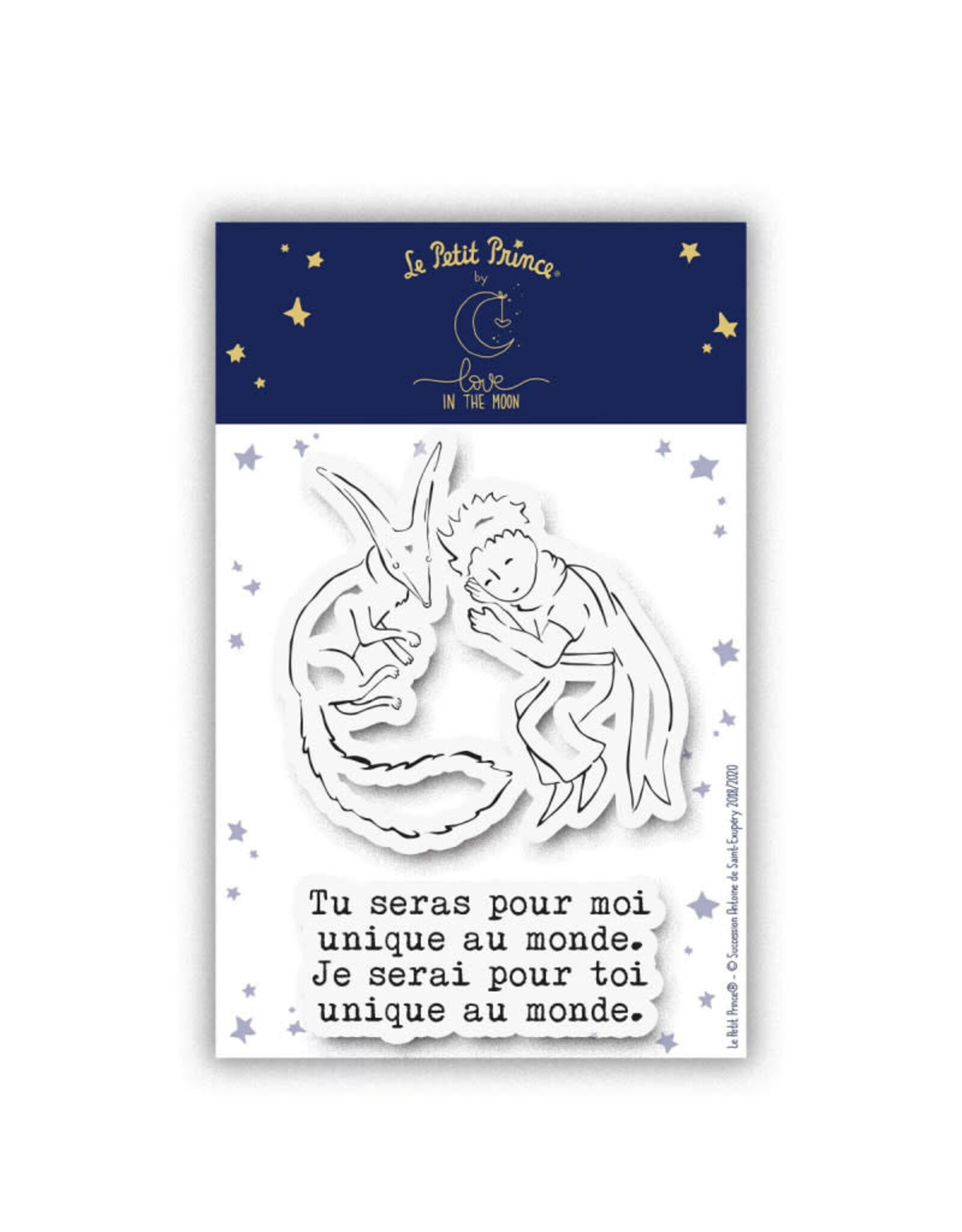 LOVE IN THE MOON LE PETIT PRINCE LOVE IN THE MOON TU SERAS POUR MOI UNIQUE CLEAR STAMP SET