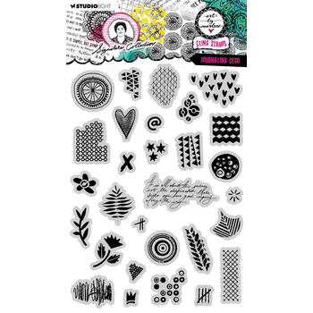 STUDIOLIGHT STUDIOLIGHT ART BY MARLENE SIGNATURE COLLECTION JOURNALING DECO CLING STAMP SET
