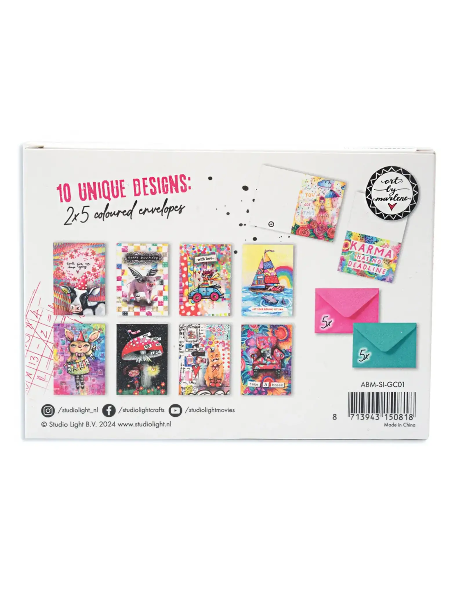 STUDIOLIGHT STUDIOLIGHT ART BY MARLENE SIGNATURE COLLECTION GREETING CARDS WITH ENVELOPES 10 UNIQUE DESIGNS