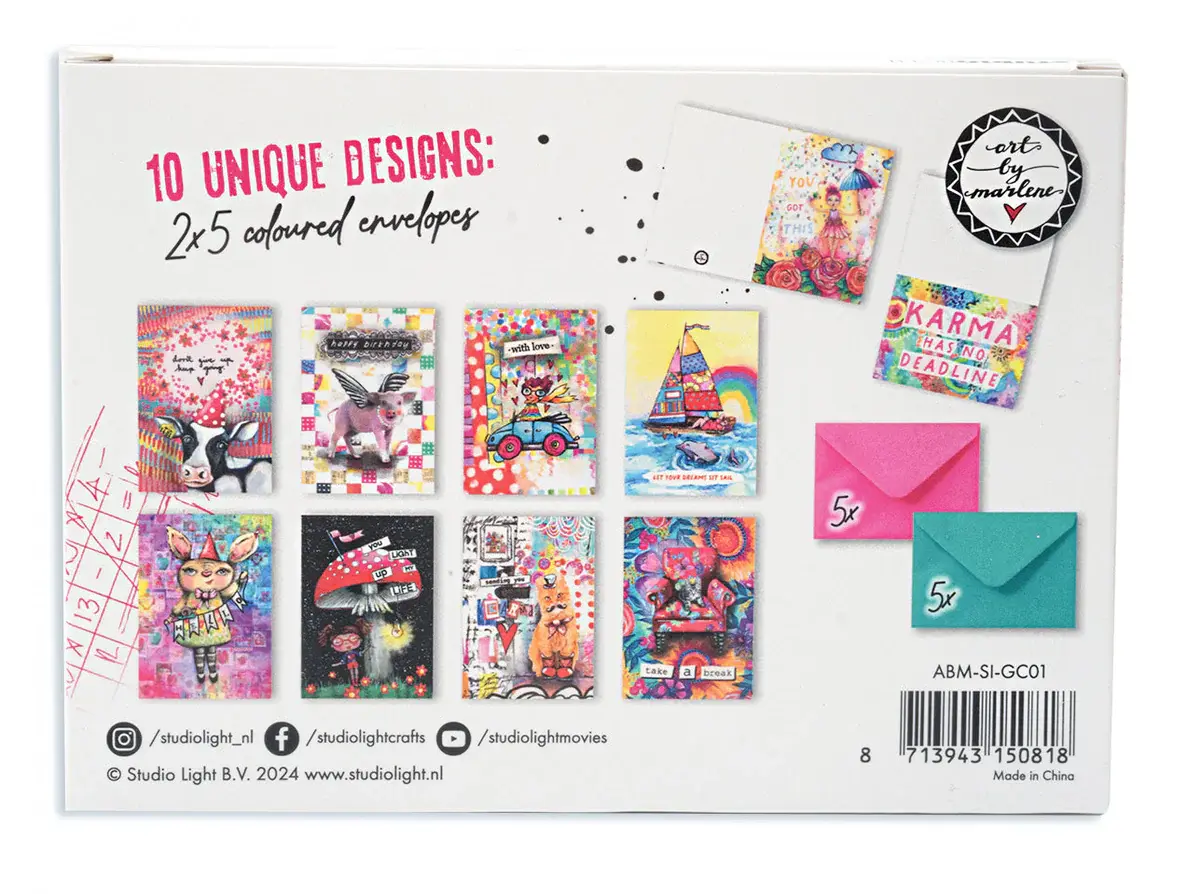 STUDIOLIGHT STUDIOLIGHT ART BY MARLENE SIGNATURE COLLECTION GREETING CARDS WITH ENVELOPES 10 UNIQUE DESIGNS