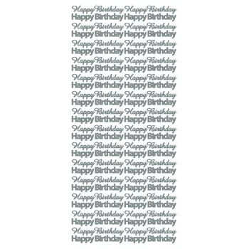 ECSTASY CRAFTS ECSTASY CRAFTS HAPPY BIRTHDAY SILVER PEEL OFF STICKERS
