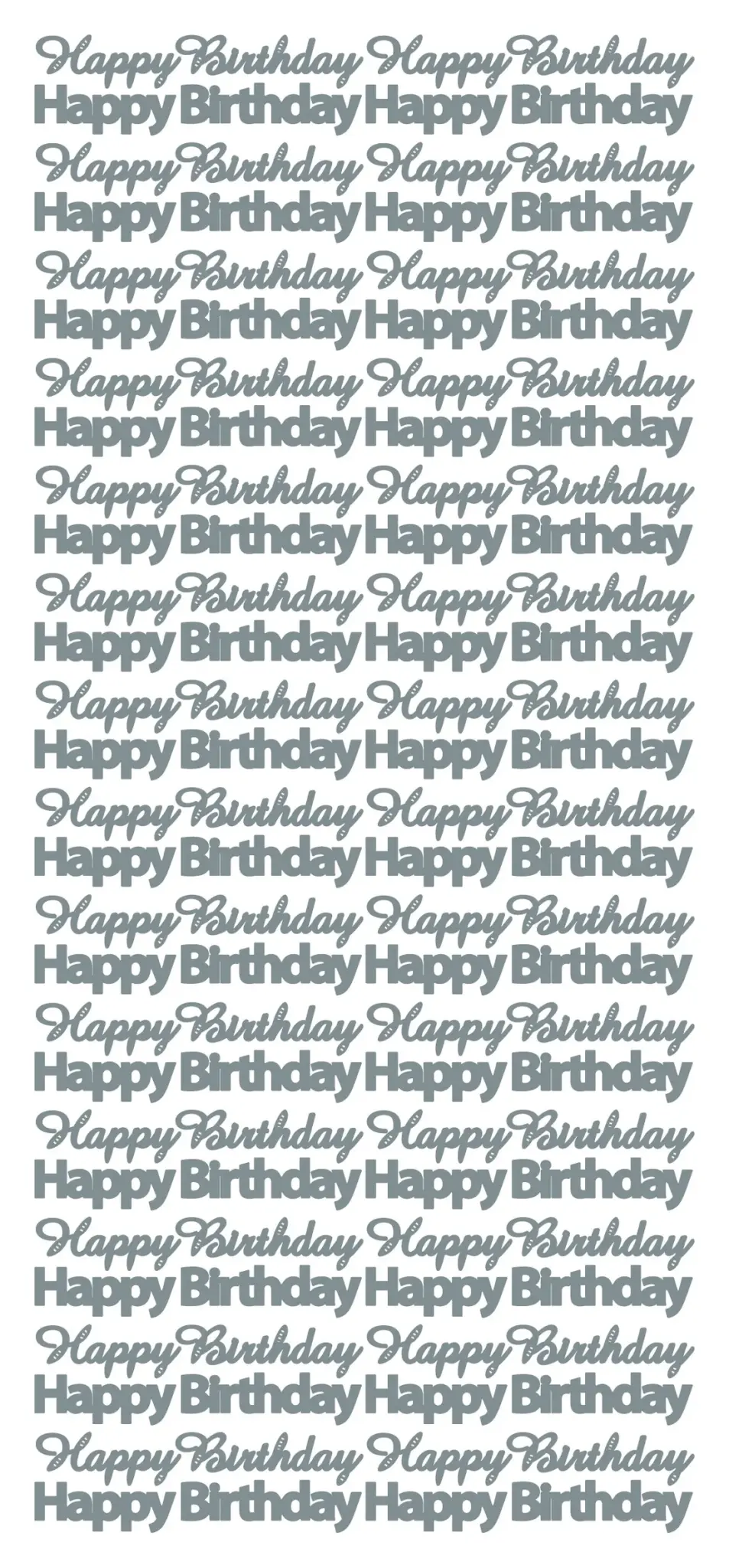 ECSTASY CRAFTS ECSTASY CRAFTS HAPPY BIRTHDAY SILVER PEEL OFF STICKERS