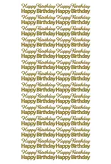 ECSTASY CRAFTS ECSTASY CRAFTS HAPPY BIRTHDAY GOLD PEEL OFF STICKERS