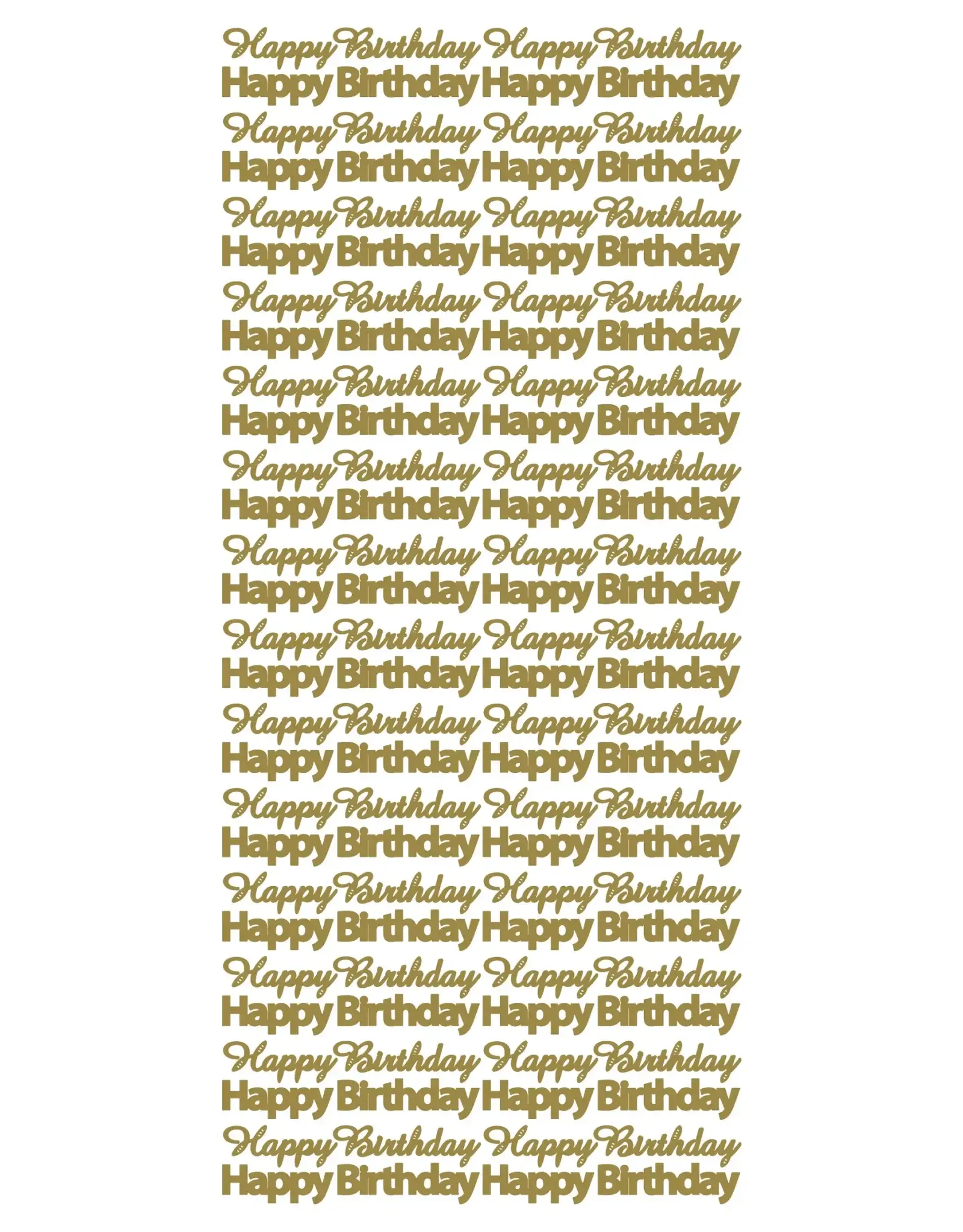 ECSTASY CRAFTS ECSTASY CRAFTS HAPPY BIRTHDAY GOLD PEEL OFF STICKERS