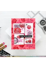 WAFFLE FLOWER WAFFLE FLOWER POSTAGE COLLAGE LOVE CLEAR STAMP SET