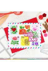 WAFFLE FLOWER WAFFLE FLOWER POSTAGE COLLAGE LOVE CLEAR STAMP SET