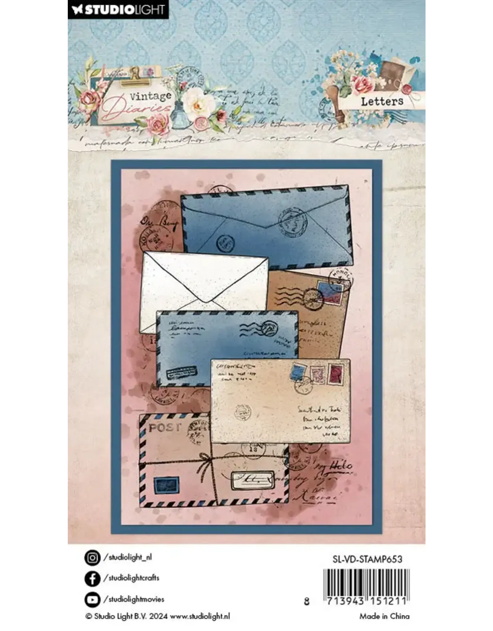 STUDIOLIGHT STUDIOLIGHT VINTAGE DIARIES COLLECTION LETTERS CLEAR STAMP