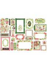 GRAPHIC 45 GRAPHIC 45 SUNSHINE ON MY MIND COLLECTION CHIPBOARD TAGS & FRAMES 30/PK