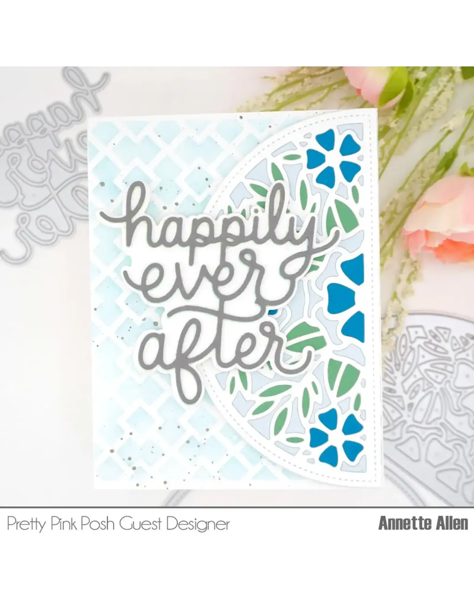 PRETTY PINK POSH PRETTY PINK POSH FLORAL SEMICIRCLE DIE SET
