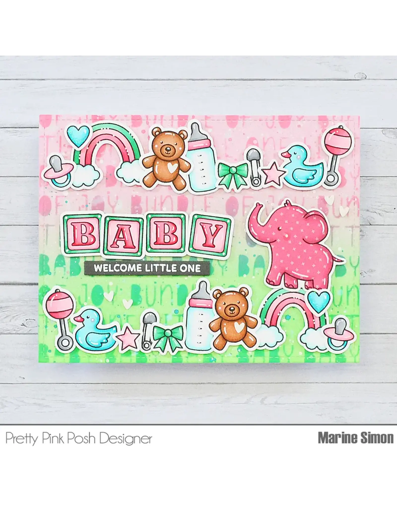 PRETTY PINK POSH PRETTY PINK POSH BABY BASICS CLEAR STAMP SET