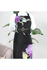 ALTENEW ALTENEW BLUE & PURPLE ORNAMENTAL BOUQUET ARTSY APRON