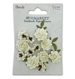 49 AND MARKET 49 AND MARKET FLORETS CREAM PAPER FLOWERS 12 PIECES