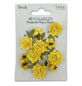 49 AND MARKET 49 AND MARKET FLORETS CANARY PAPER FLOWERS 12 PIECES