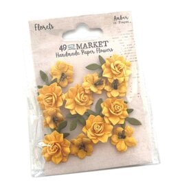 49 AND MARKET 49 AND MARKET FLORETS AMBER PAPER FLOWERS 12 PIECES