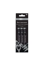SPECTRUM NOIR SPECTRUM NOIR QUICK SILVER METALLIC PAINT MARKERS 3/PK