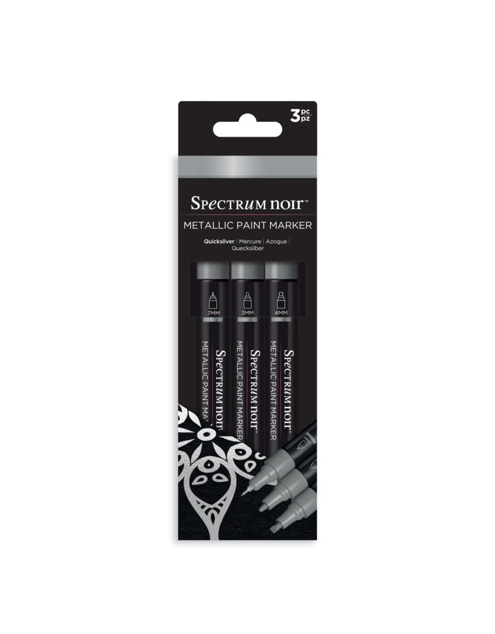 SPECTRUM NOIR SPECTRUM NOIR QUICK SILVER METALLIC PAINT MARKERS 3/PK