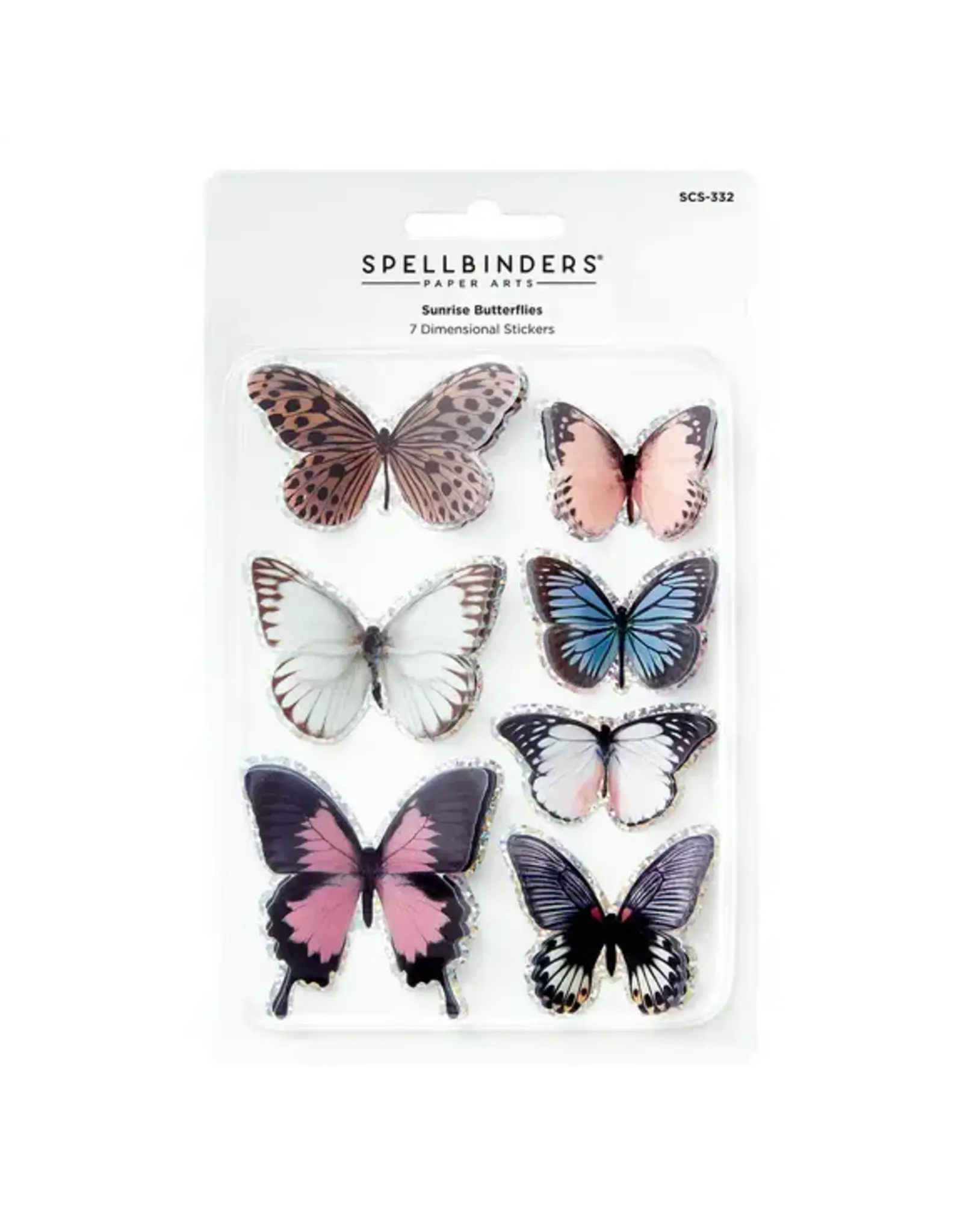 SPELLBINDERS SPELLBINDERS TIMELESS COLLECTION SUNRISE BUTTERFLIES 3D BUTTERFLY STICKERS