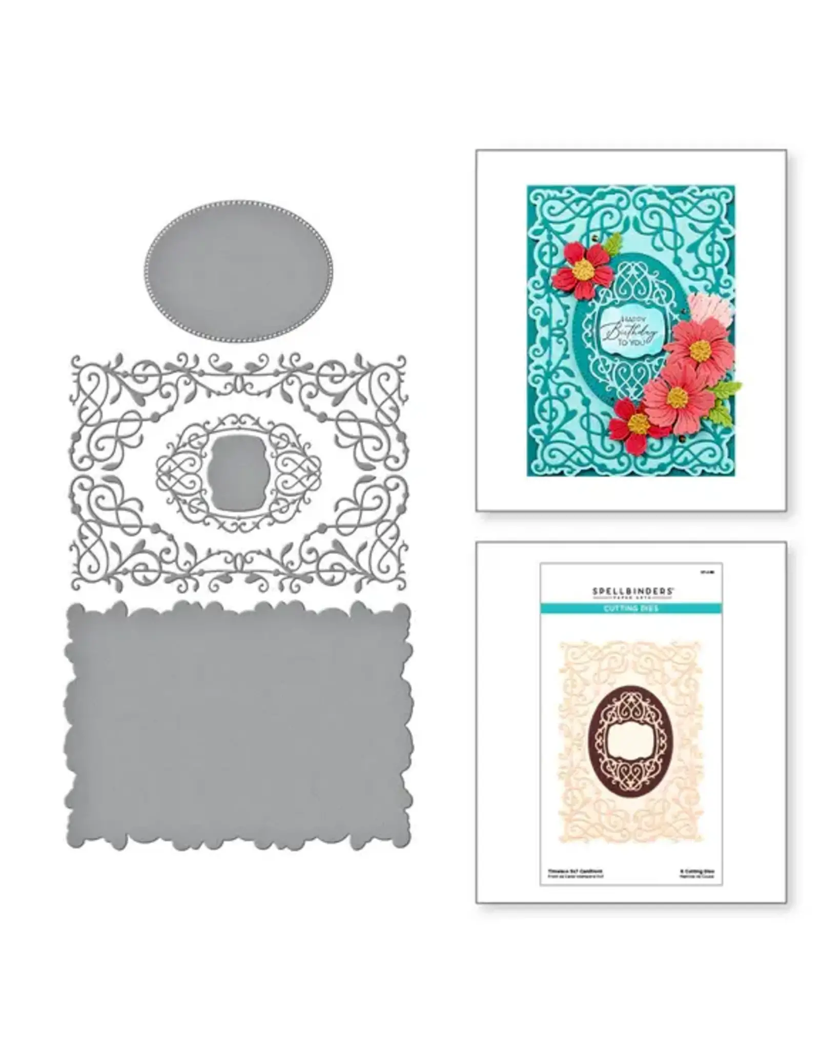 SPELLBINDERS SPELLBINDERS TIMELESS COLLECTION TIMELESS 5x7 CARDFRONT ETCHED DIES