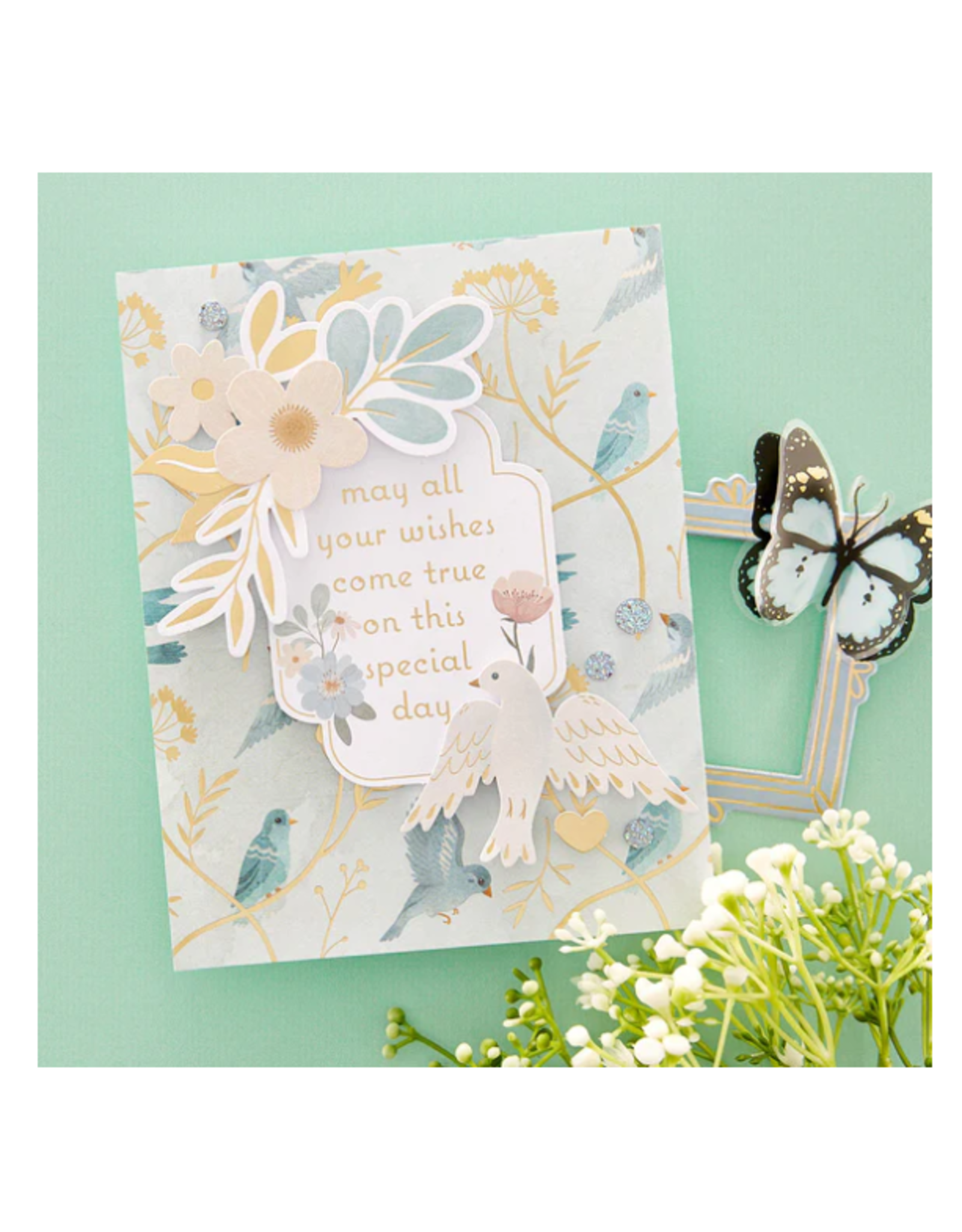 SPELLBINDERS SPELLBINDERS FLORAL FRIENDSHIP 3D BUTTERFLY STICKERS