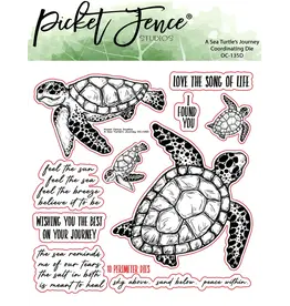 PICKET FENCE PICKET FENCE STUDIOS A SEA TURTLE'S JOURNEY COORDINATING DIE SET