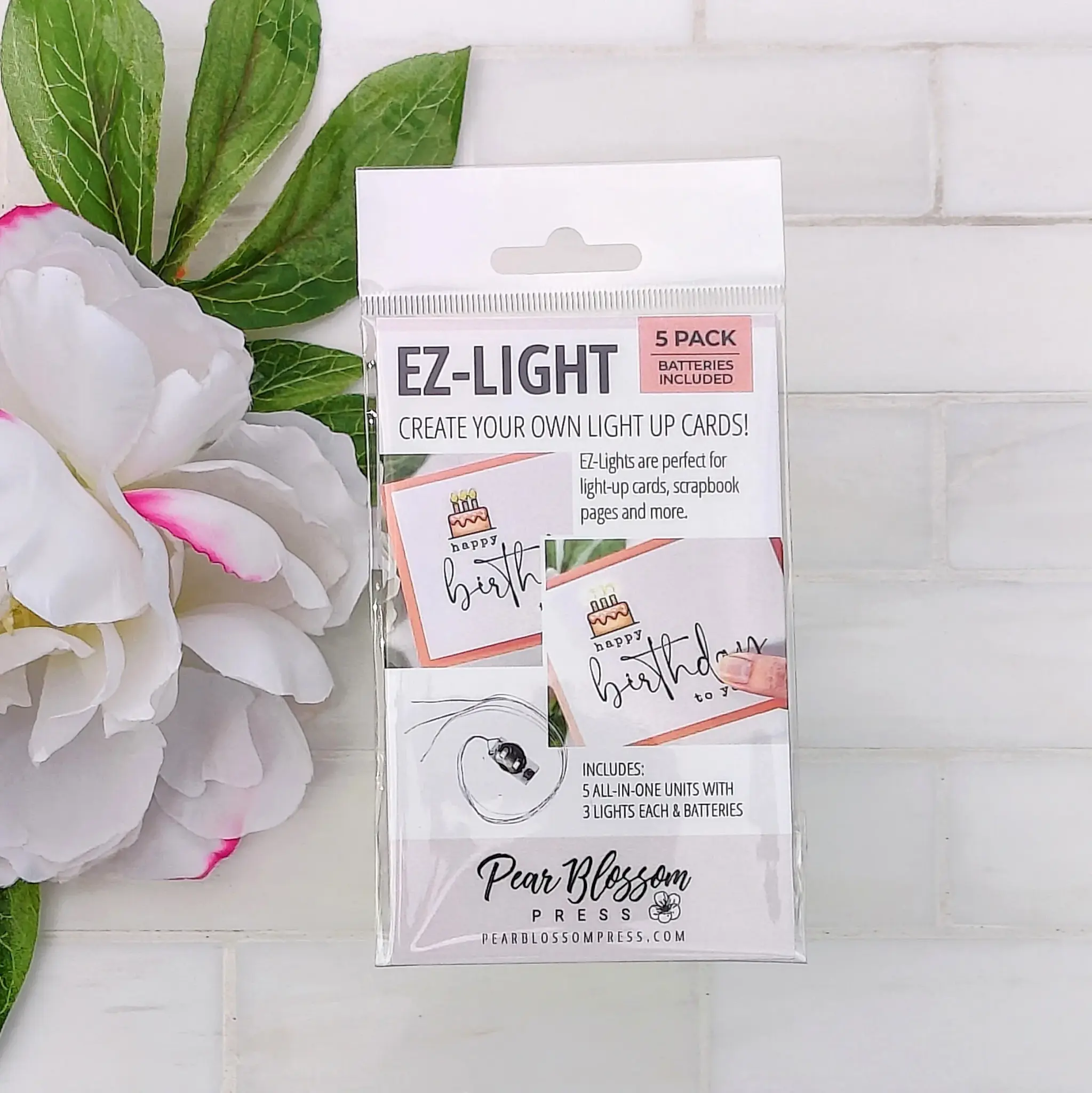 PEAR BLOSSOM PRESS PEAR BLOSSOM PRESS EZ-LIGHT ALL-IN-ONE 3 LIGHTS 5/PK