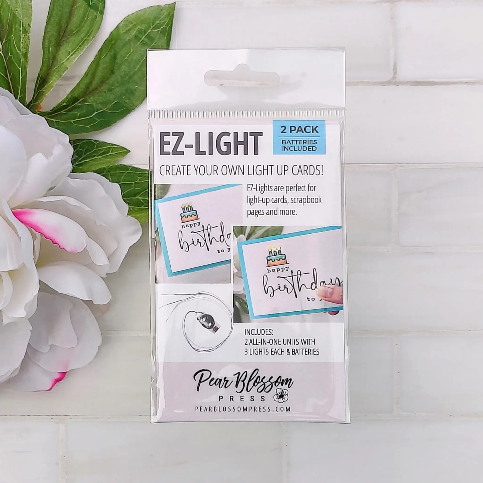 PEAR BLOSSOM PRESS PEAR BLOSSOM PRESS EZ-LIGHT ALL-IN-ONE 3 LIGHTS 2/PK