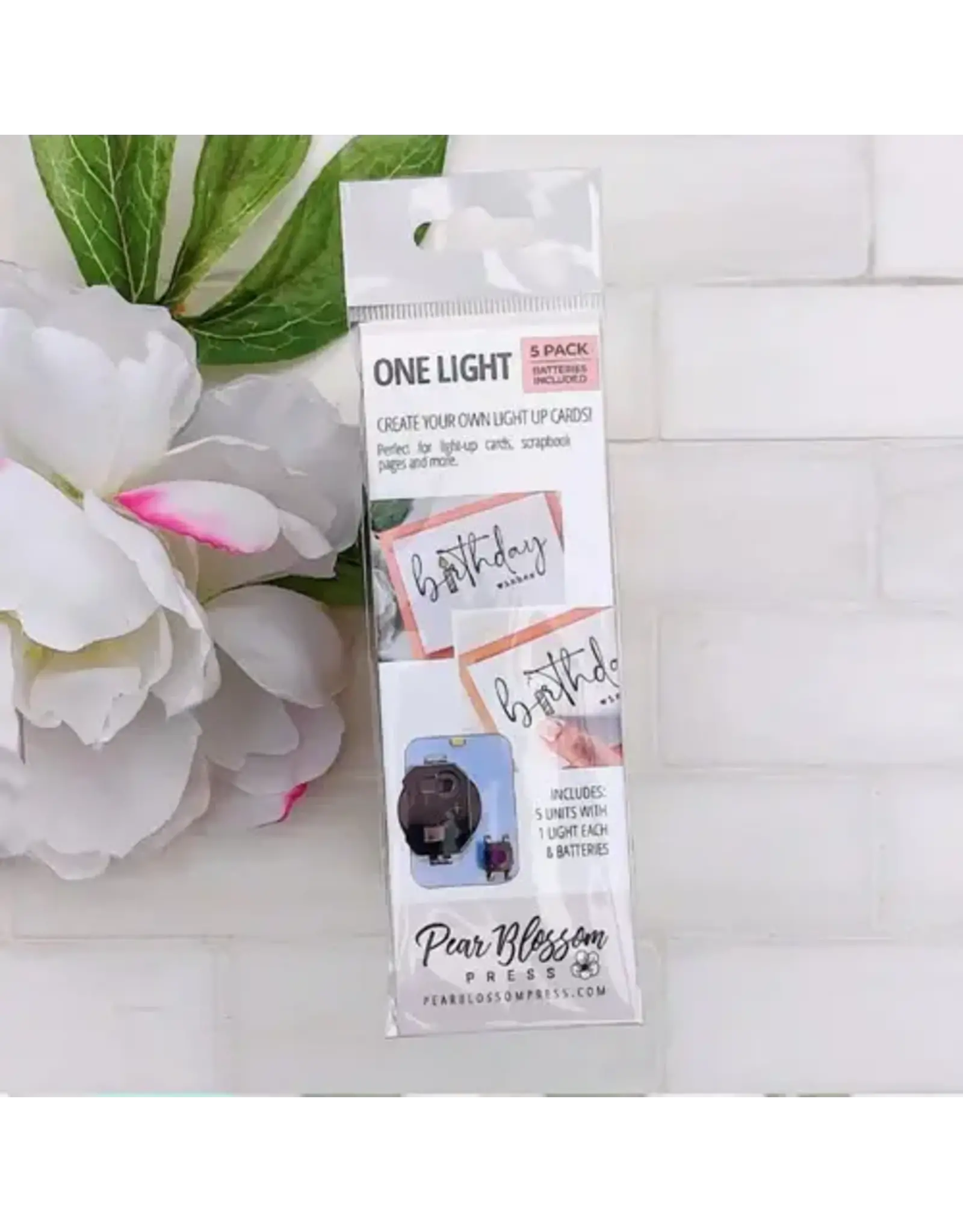 HAMPTON ARTS PEAR BLOSSOM PRESS EZ-LIGHT ALL-IN-ONE 1 LIGHT 5/PK