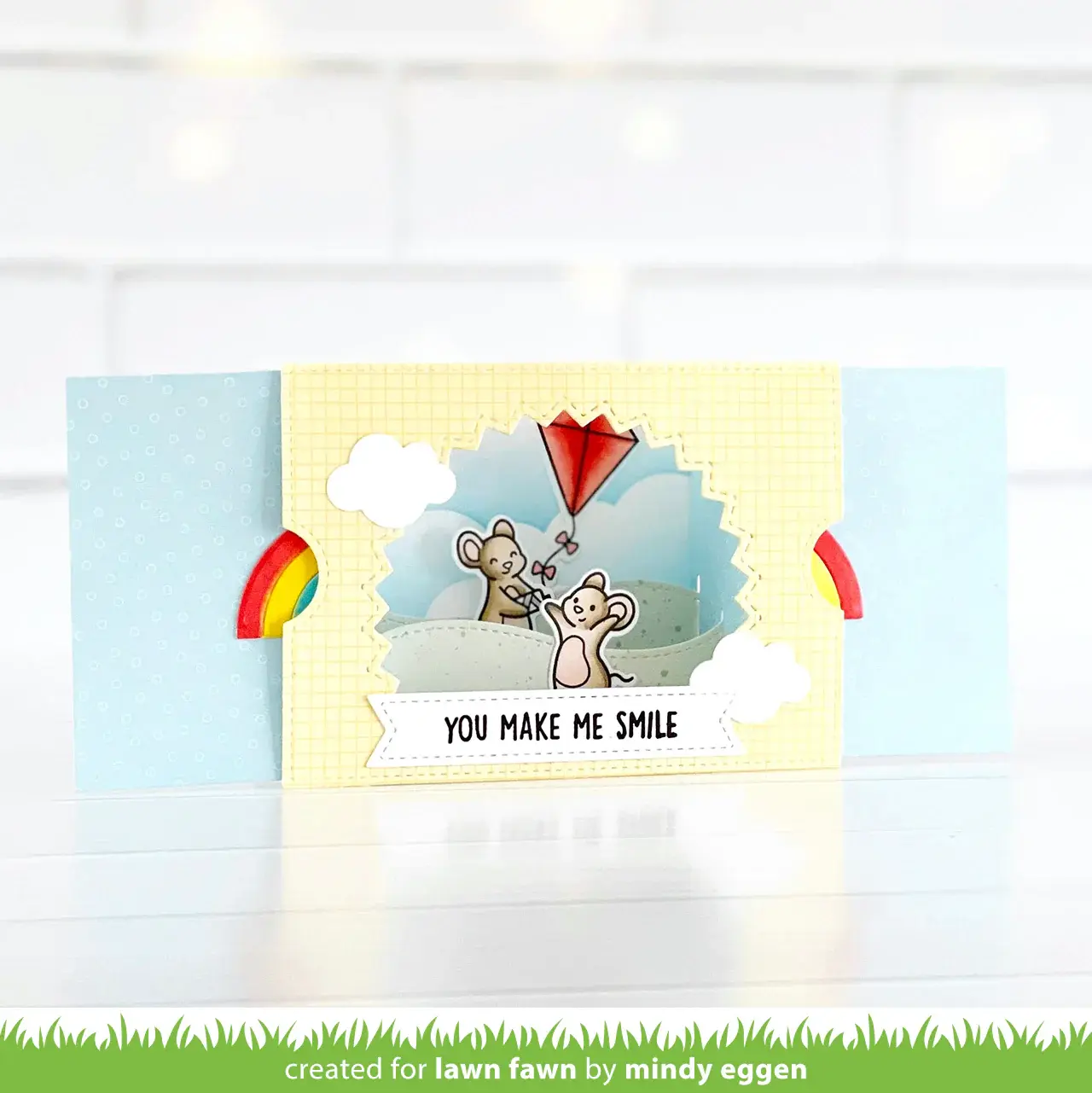 LAWN FAWN LAWN FAWN TA-DA! DIORAMA! SUNBURST WINDOW ADD-ON DIE SET