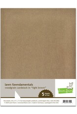 LAWN FAWN LAWN FAWN WOODGRAIN LIGHT BROWN 8.5 X 11 CARDSTOCK 5PK