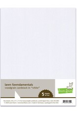LAWN FAWN LAWN FAWN WOODGRAIN WHITE 8.5 X 11 CARDSTOCK 5PK