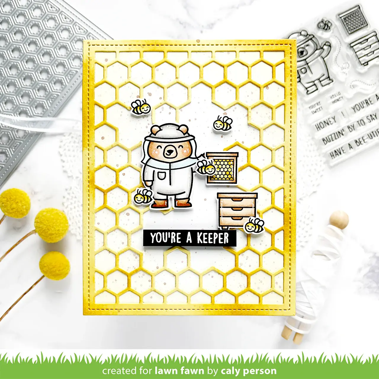 LAWN FAWN LAWN FAWN YOU'RE A KEEPER CLEAR STAMP SET
