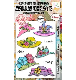 AALL & CREATE AALL & CREATE JANET KLEIN #1169 ELEGANT HATS A6 CLEAR STAMP SET
