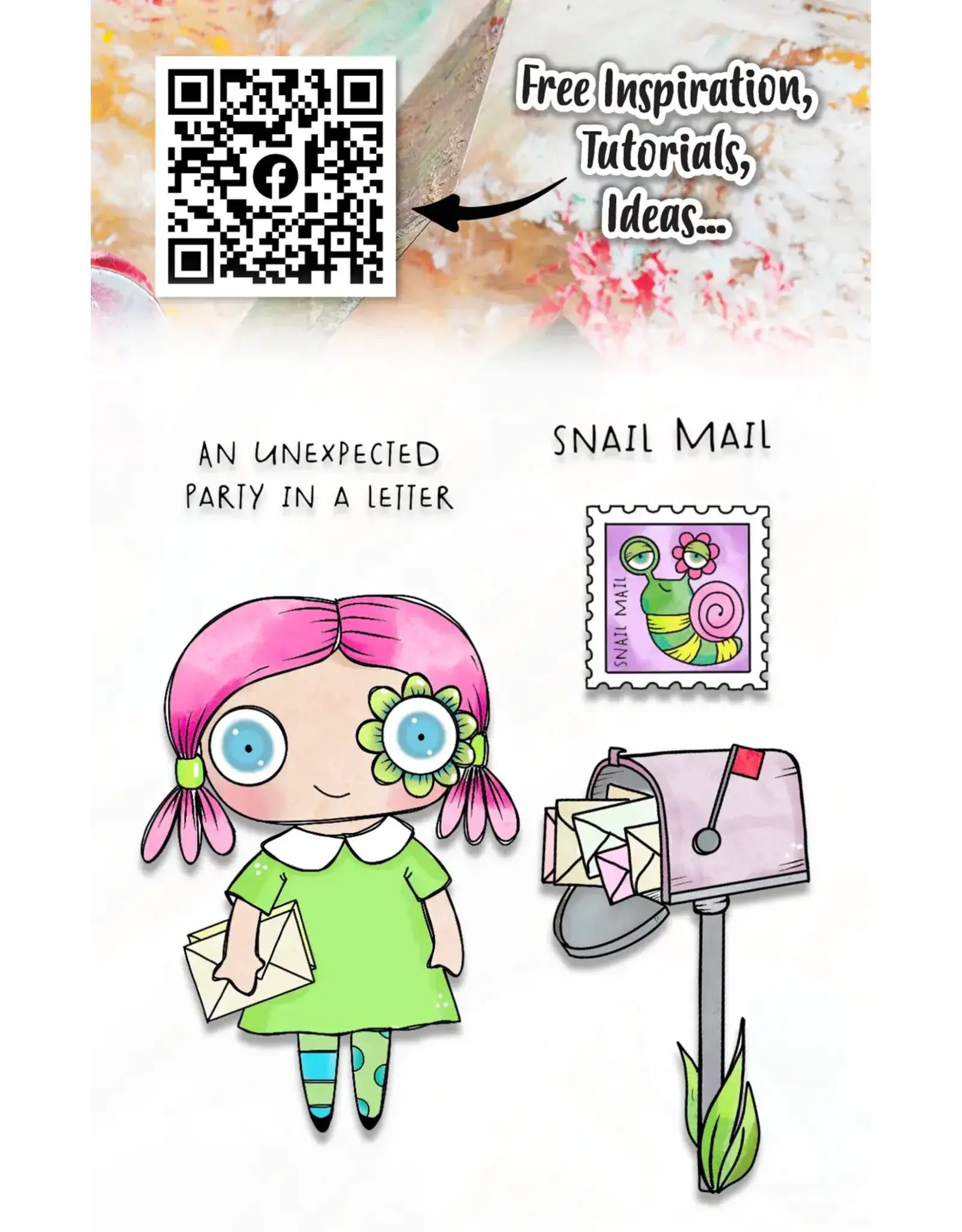 AALL & CREATE AALL & CREATE JANET KLEIN #1165 SNAIL MAIL A7 CLEAR STAMP SET