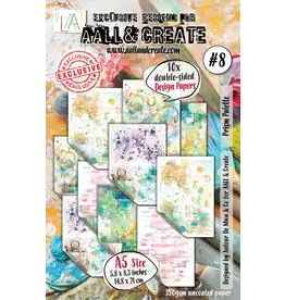 AALL & CREATE AALL & CREATE AUTOUR DE MWA & CO #8 PRISM PALETTE A5 DOUBLE-SIDED DESIGN PAPERS 10/PK