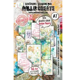 AALL & CREATE AALL & CREATE AUTOUR DE MWA & CO #7 PAPYRUS VERT A6 DOUBLE-SIDED DESIGN PAPERS 10/PK